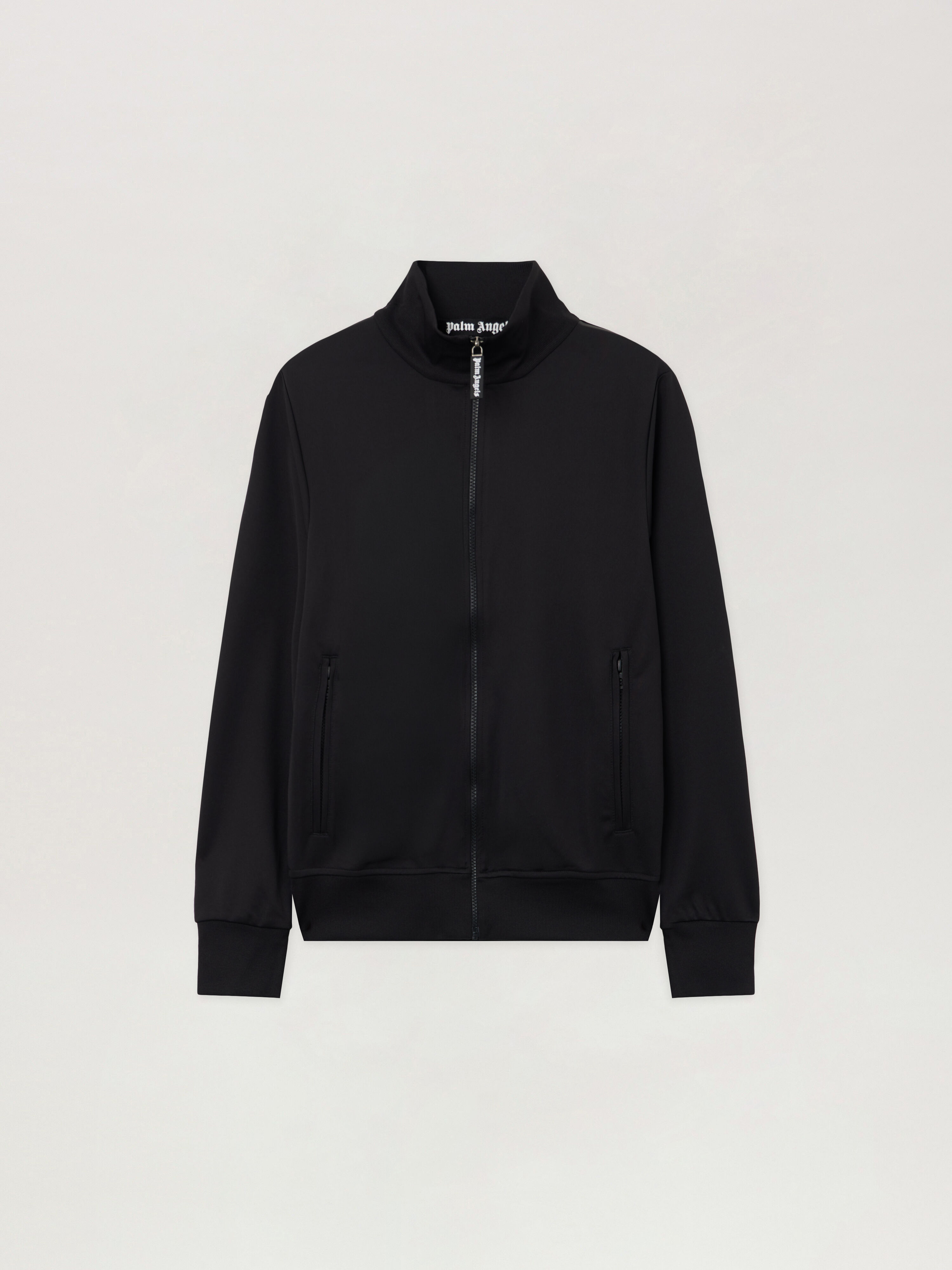 PALM ANGELS Curved Logo Track Jacket BLACK OFF WHITE PMBD089S26FAB001