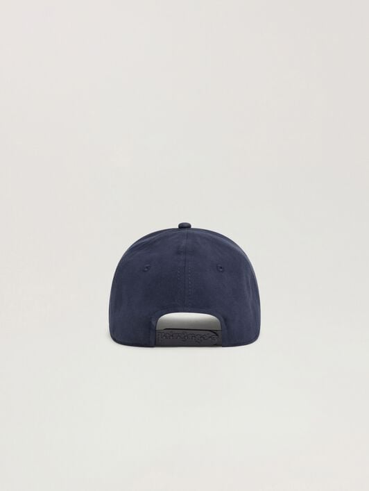 PALM ANGELS Maxi Logo Cap NAVY BLUE - OFF WHITE PALMB01W26FB05
