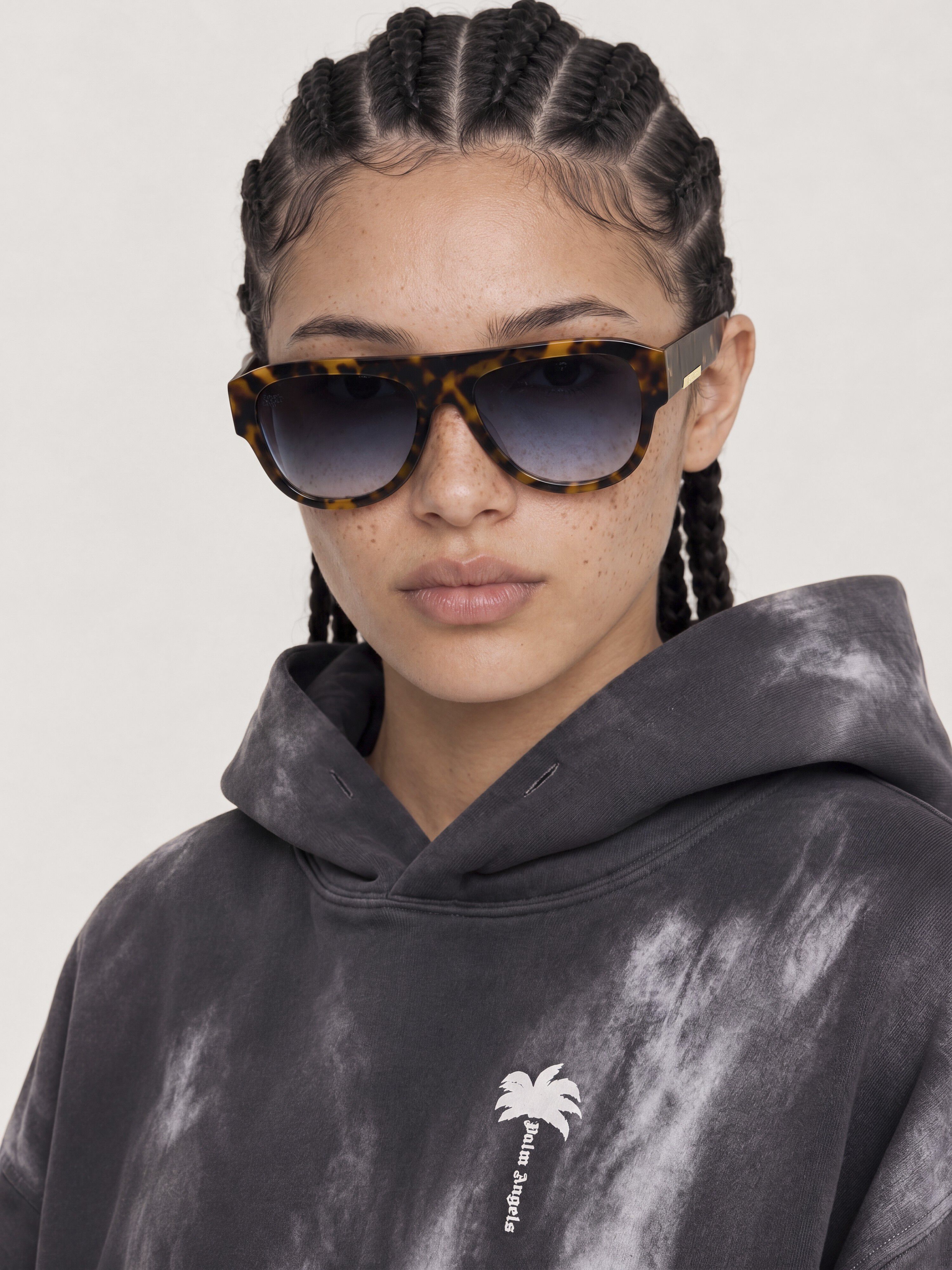 Palm Angels x Hï Ibiza Tie-dye Hoodie PALM ANGELS Palm Angels x Hï Ibiza Tie-dye Hoodie MEDIUM GREY - OFF WHITE PAMBB003FL001