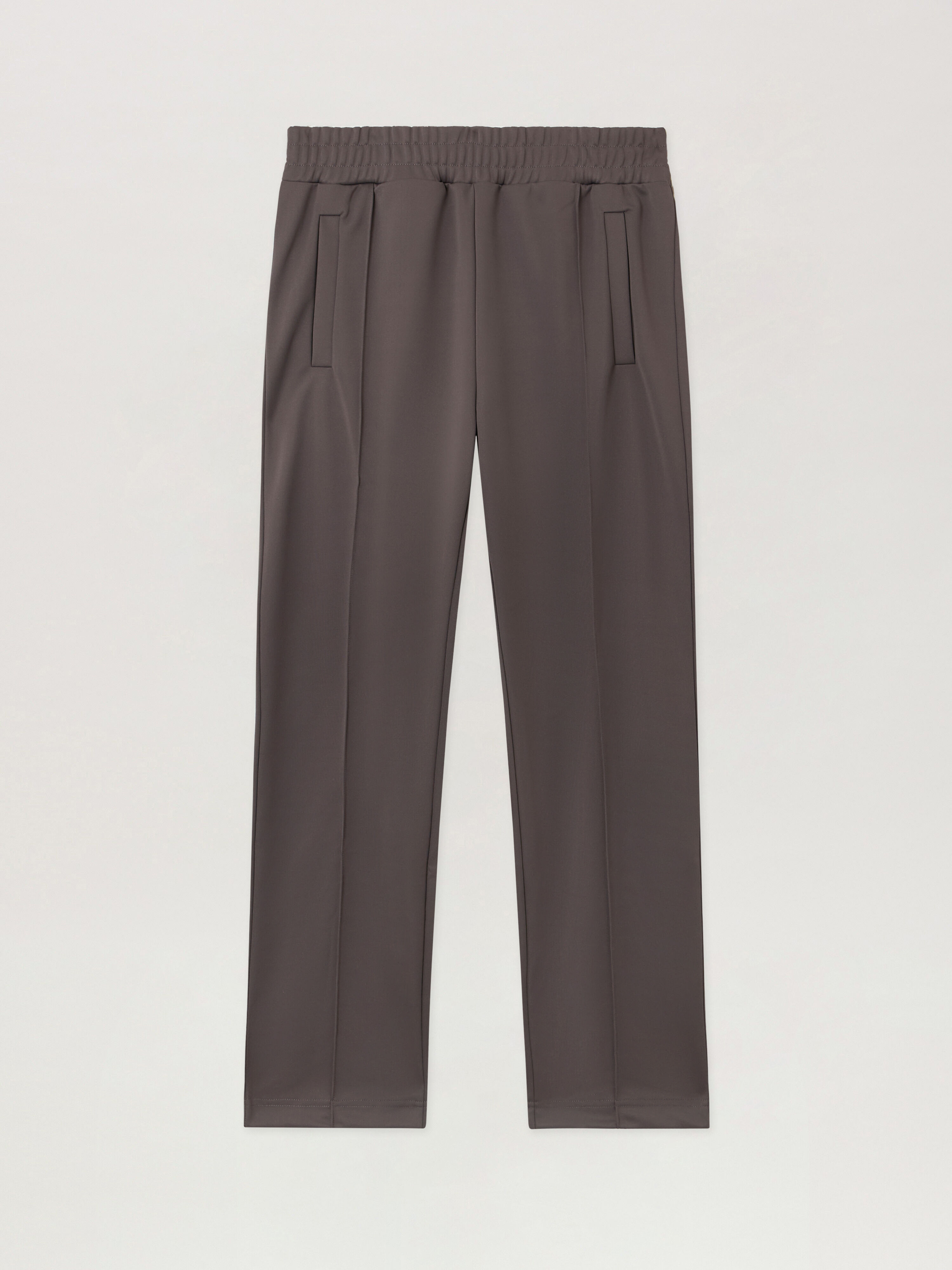 PALM ANGELS Curved Logo Track Pants DARK GREY - OFF WHITE PMCJ048F25FAB001