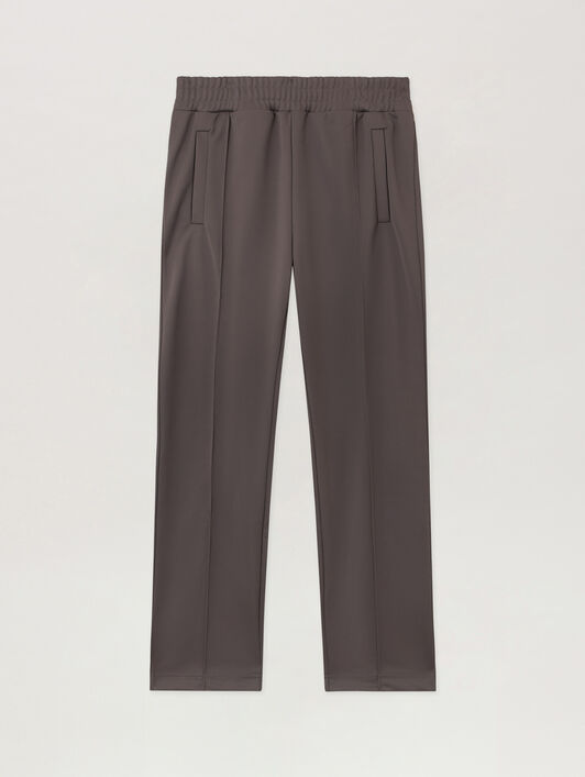 Curved Logo Track Pants PALM ANGELS Curved Logo Track Pants DARK GREY - OFF WHITE PMCJ048F25FAB001