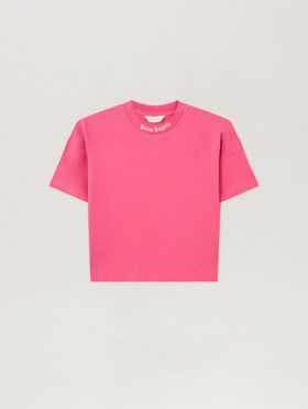 PALM ANGELS Overlogo Over T-Shirt FUCSIA/FUCHSIA PGAA001S26JER001