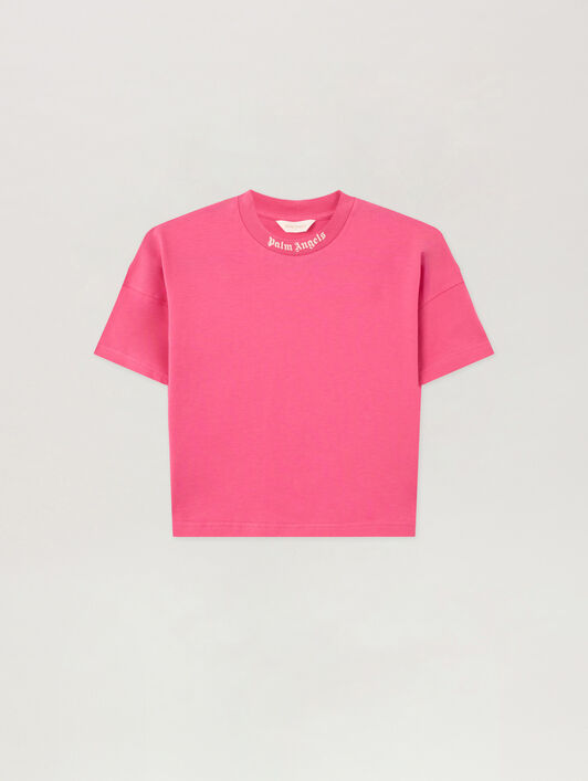 PALM ANGELS Overlogo Over T-Shirt FUCSIA/FUCHSIA PGAA001S26JER001