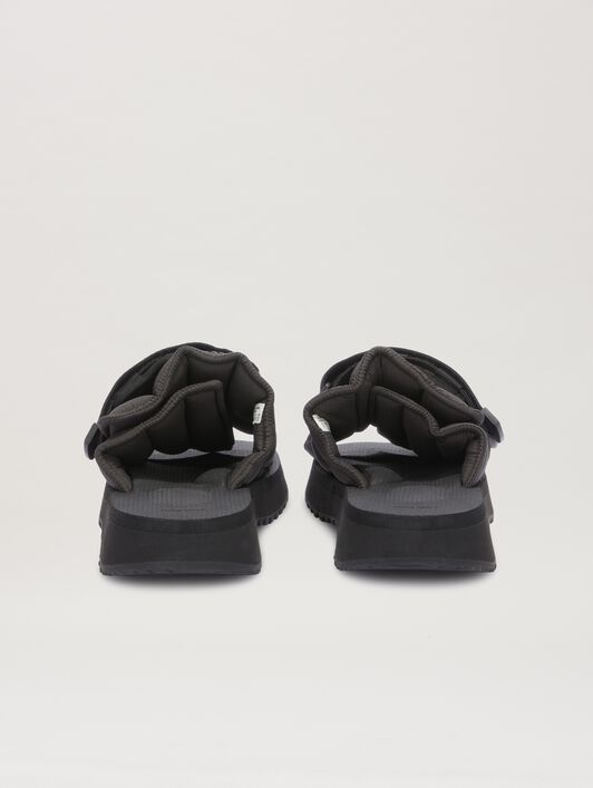 PALM ANGELS  Moto-P Pantoletten Palm Angels x Suicoke BLACK - BLACK PMIH015S25FAB001
