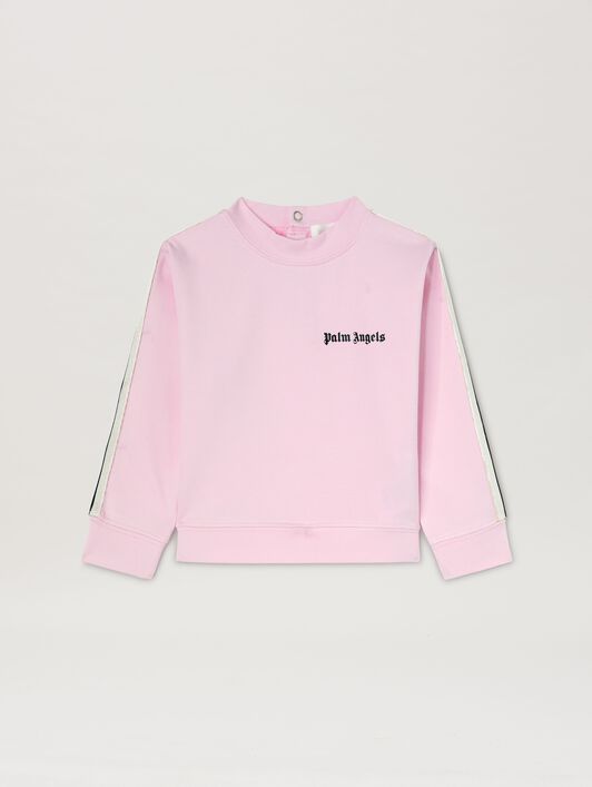 PALM ANGELS  Long sleeves Track T-shirt ROSE ROSA - NERO PGXC001S25FLE004