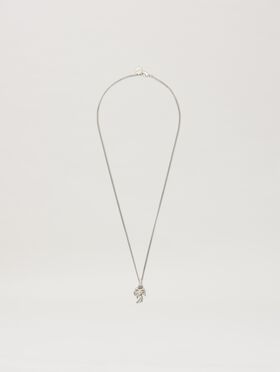 PALM ANGELS  Melted palm charm necklace GOLD - BLACK PMOB126S25MAT001