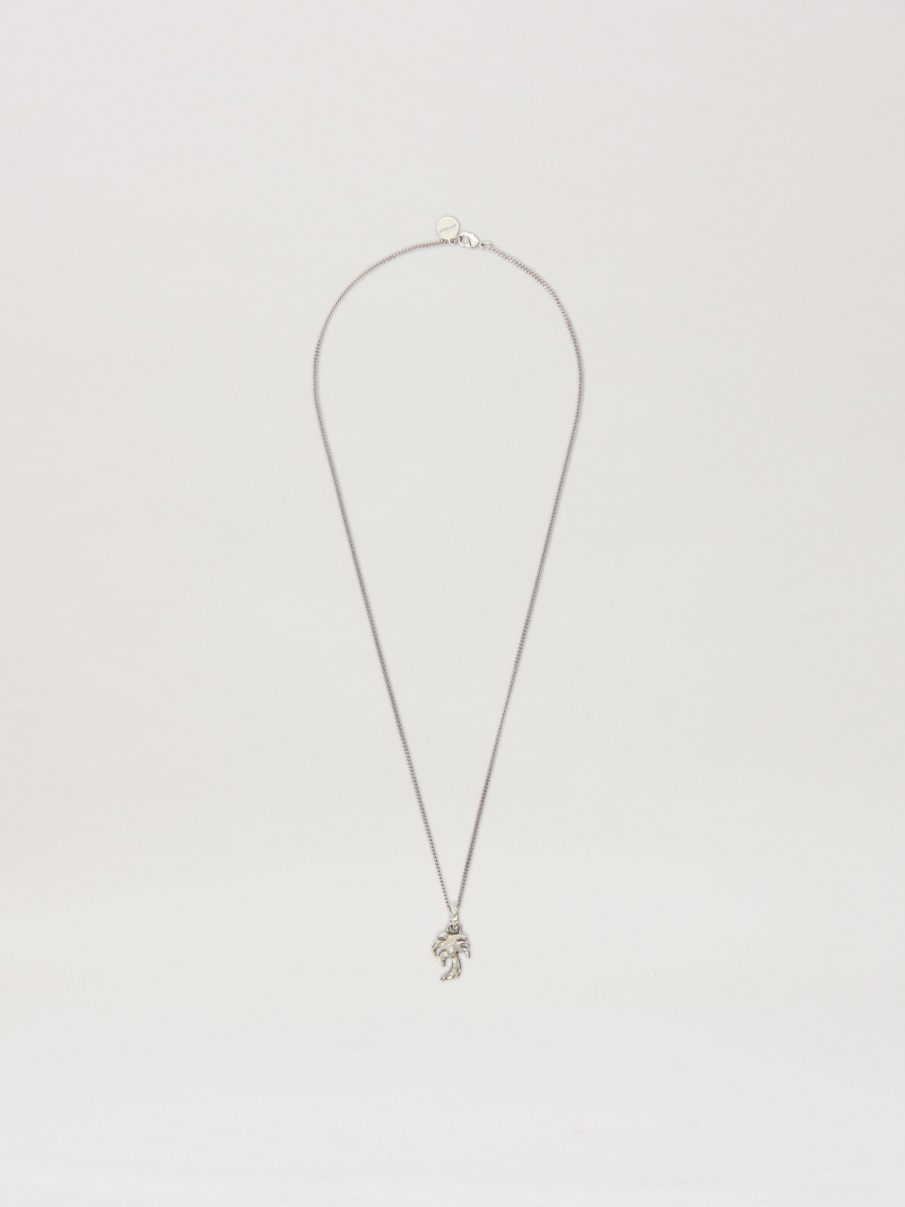 PALM ANGELS  Melted palm charm necklace SILVER - TRANSPARENT PMOB128S25MAT001