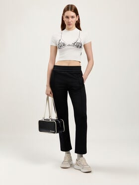 Back Curved Logo Track Pants PALM ANGELS Back Curved Logo Track Pants BLACK OFF WHITE PWCJ036S26FAB001