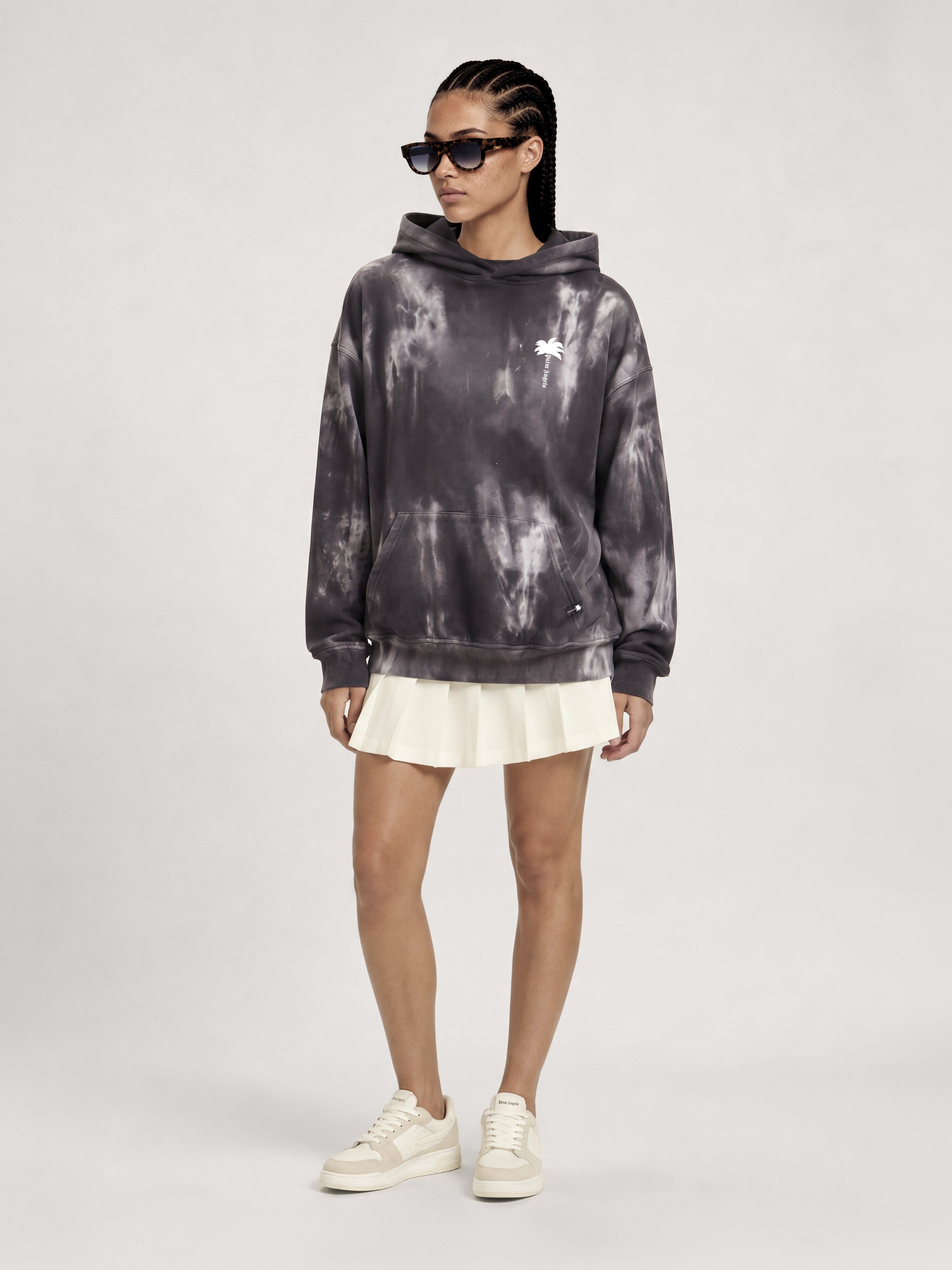 Palm Angels x Hï Ibiza Tie-dye Hoodie PALM ANGELS Palm Angels x Hï Ibiza Tie-dye Hoodie MEDIUM GREY - OFF WHITE PAMBB003FL001
