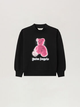 PALM ANGELS Blurred Bear Crewneck NERO/BLACK PBBA012S26FLE006