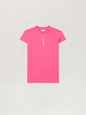 PALM ANGELS Overlogo T-Shirt Dress FUCSIA/FUCHSIA PGDB002S26JER001