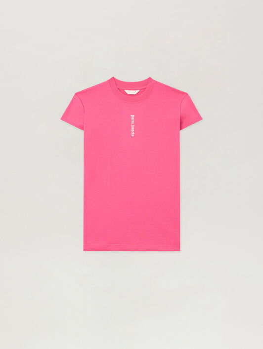 PALM ANGELS Overlogo T-Shirt Dress FUCSIA/FUCHSIA PGDB002S26JER001