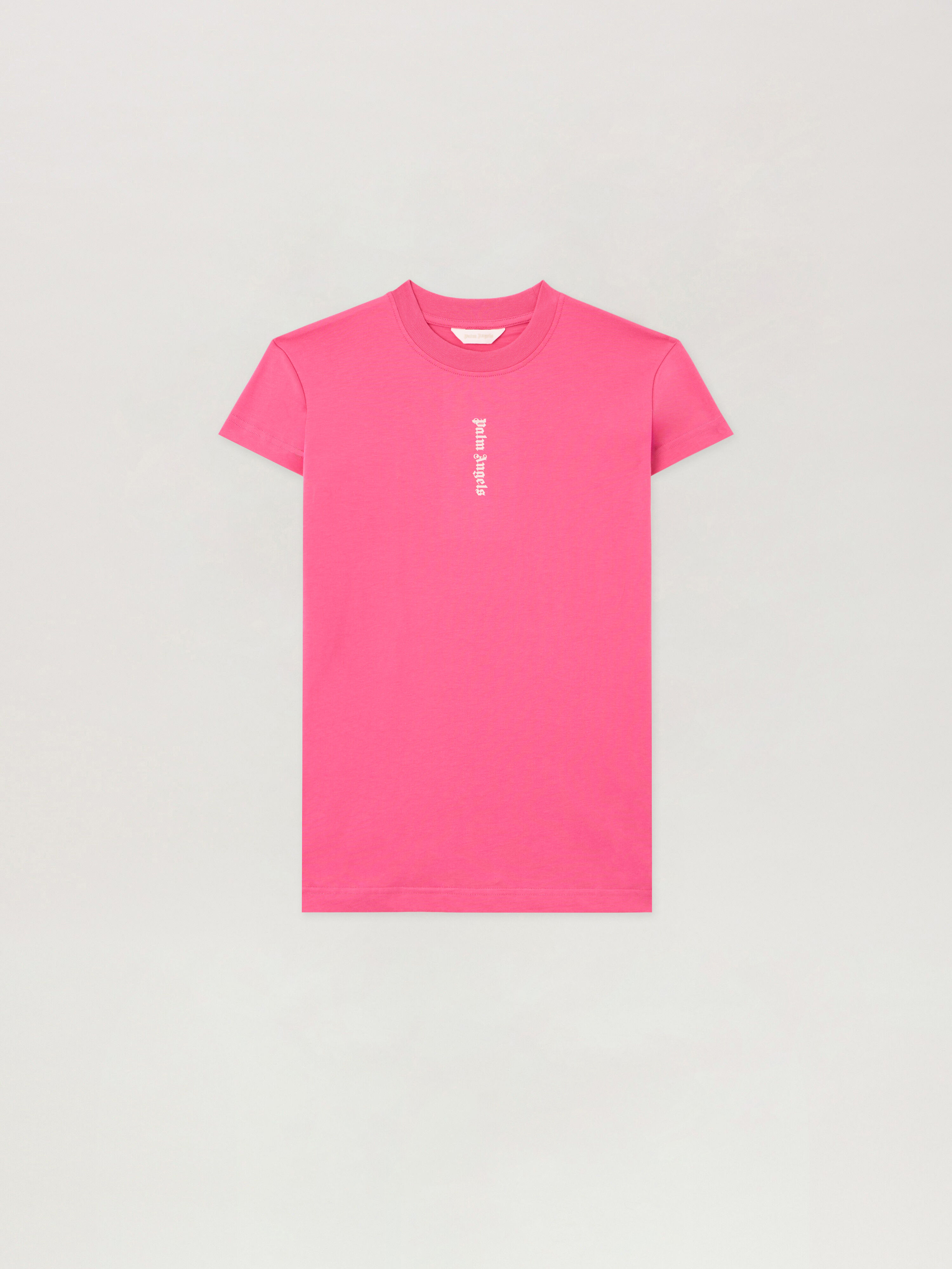 PALM ANGELS Overlogo T-Shirt Dress FUCSIA/FUCHSIA PGDB002S26JER001