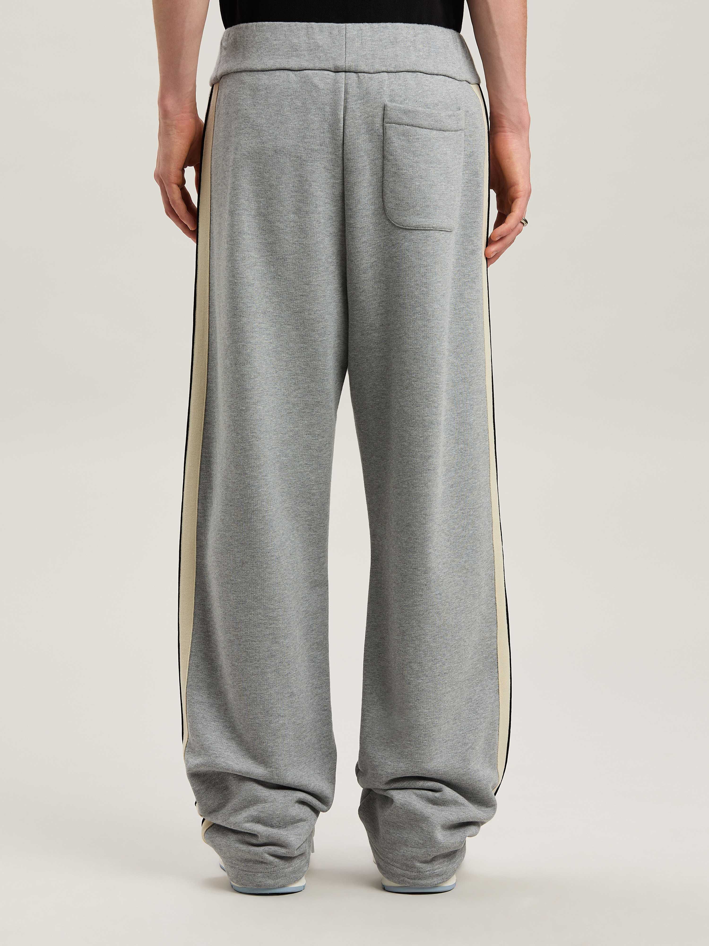 PALM ANGELS  Sweathose mit ikonischem Streifen GREY MELANGE - BLACK PMCH02BS25FLE001
