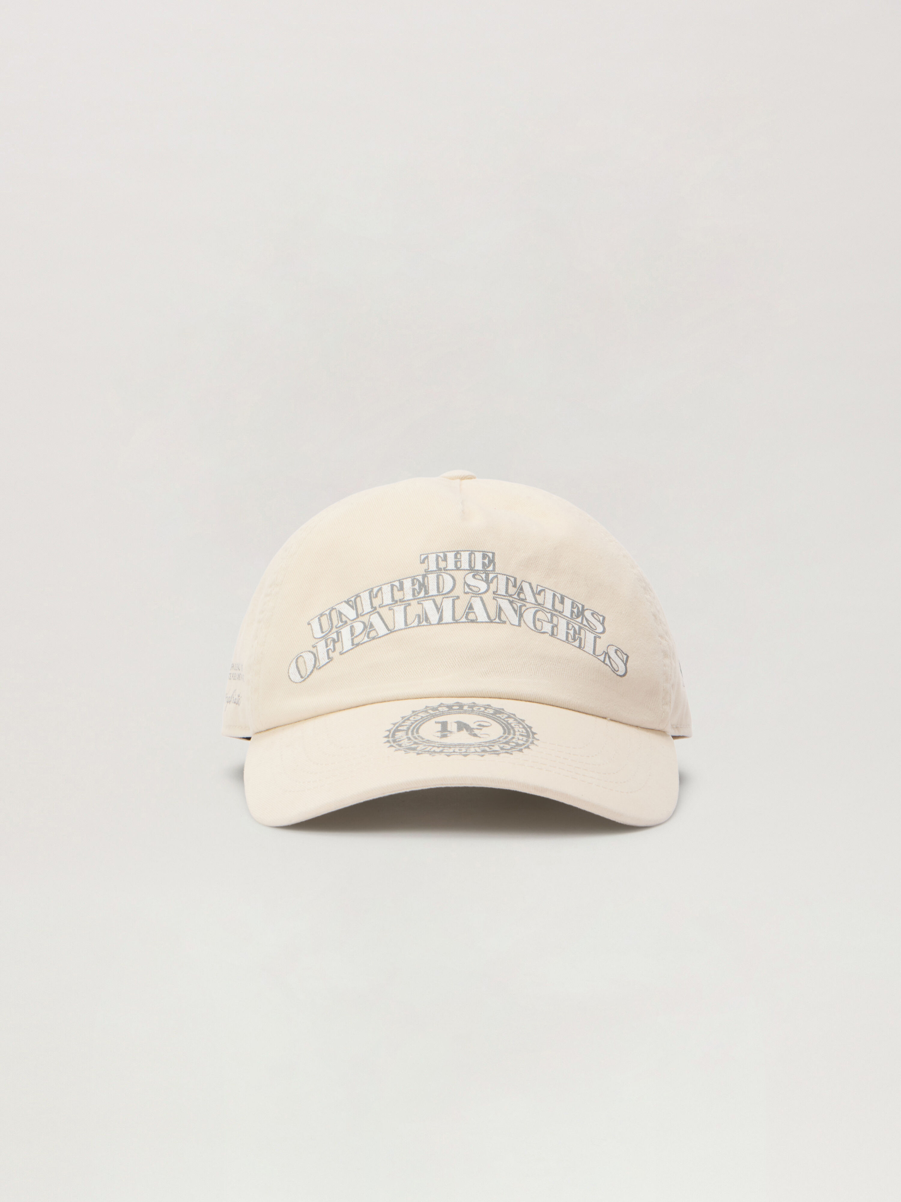 PALM ANGELS Dollar Embroidered Cap OFF WHITE - BLACK PMLB104F25FAB00A