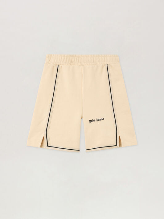 PALM ANGELS Minitrack Sweatshorts SABBIA/SAND PBCI007S26FLE001