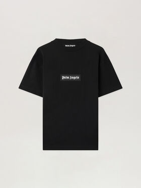 PALM ANGELS Box Logo T-Shirt BLACK - WHITE PMAA001C99JER032