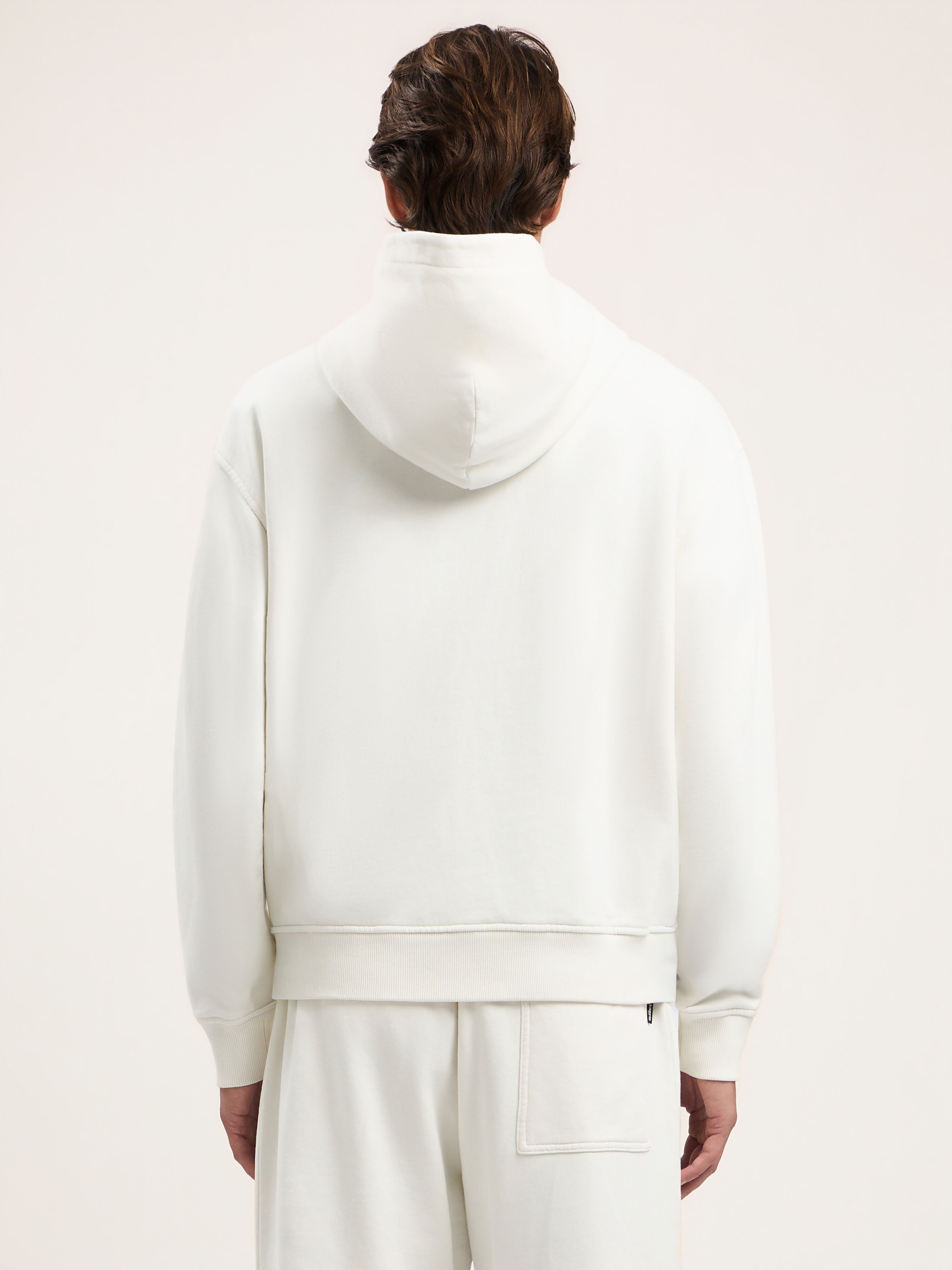 PALM ANGELS Neck Logo Hoodie OFF WHITE BLACK PMBB17DS26FLE007