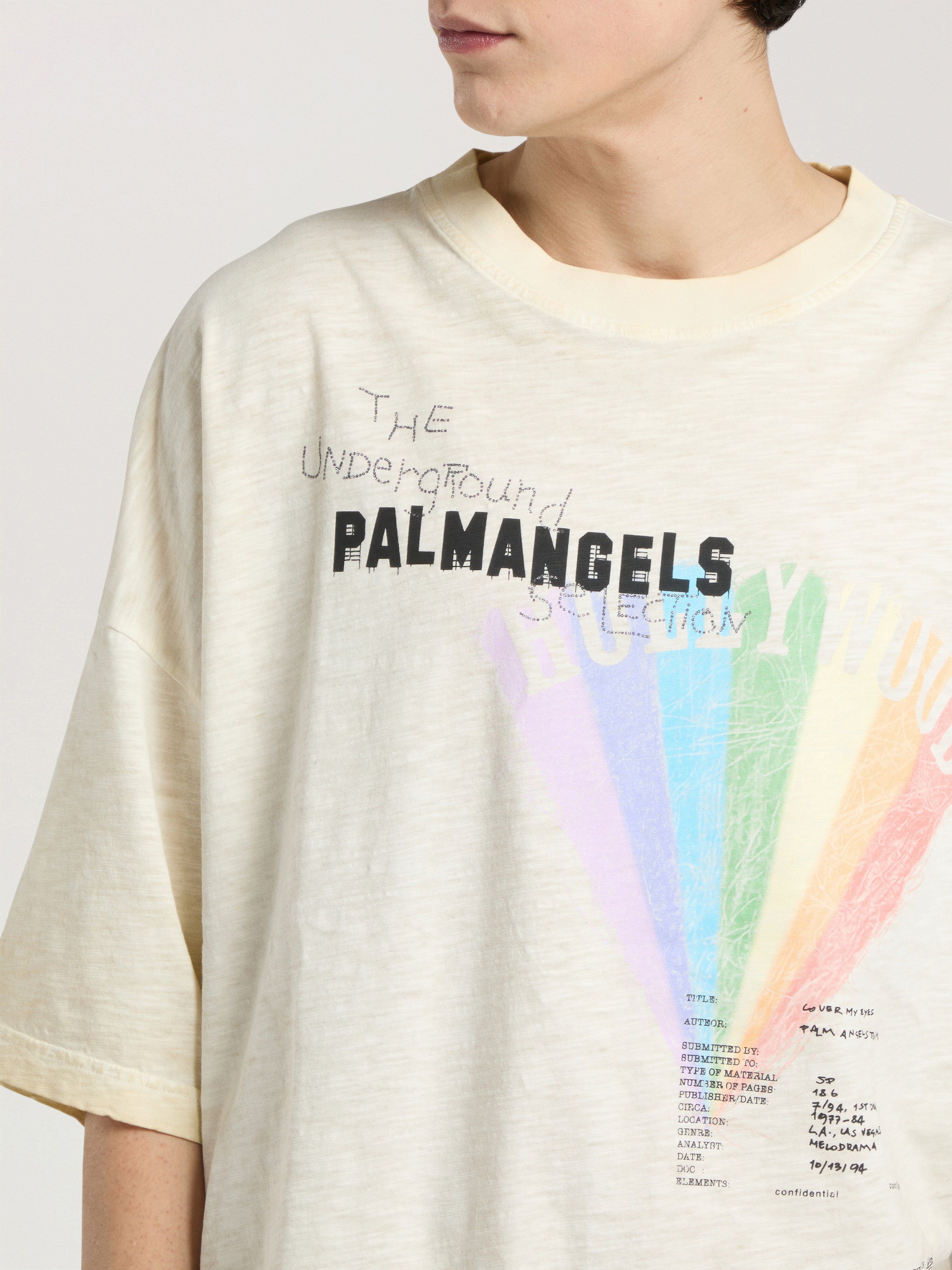 Neon Boulevard Loose T-Shirt PALM ANGELS Neon Boulevard Loose T-Shirt LIGHT GREY - MULTICOLOR PAMAA03W26JR08