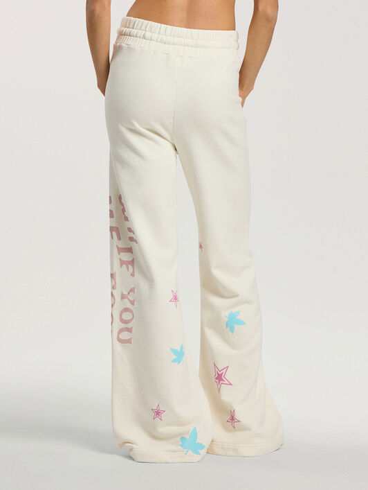 PALM ANGELS Feel High Sweatpants OFF WHITE - MULTICOLOR PAWCH01F26FL02