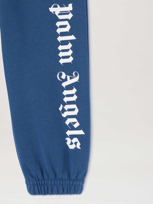 PALM ANGELS  Overlogo sweatpants BLUE OFFWHITE PBXD001S25FLE001