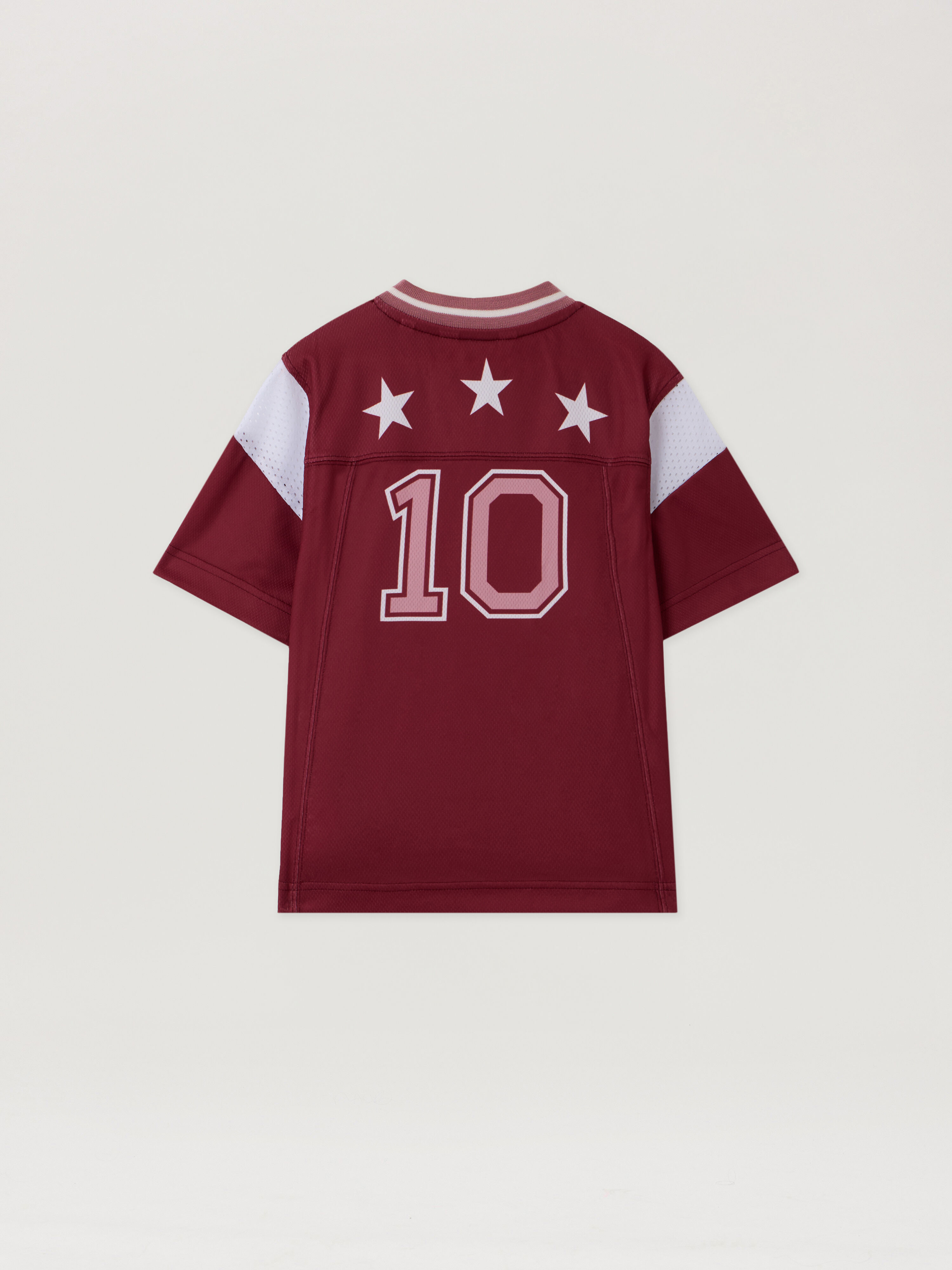 PALM ANGELS Team Palm Soccer Crop Tee S/S BRICK RED - PGAA015F25JER001