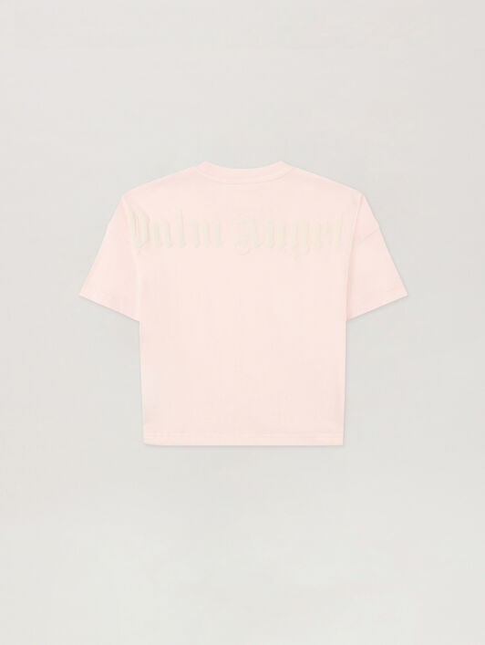 PALM ANGELS Overlogo Over T-Shirt ROSA/PINK PGAA001S26JER001