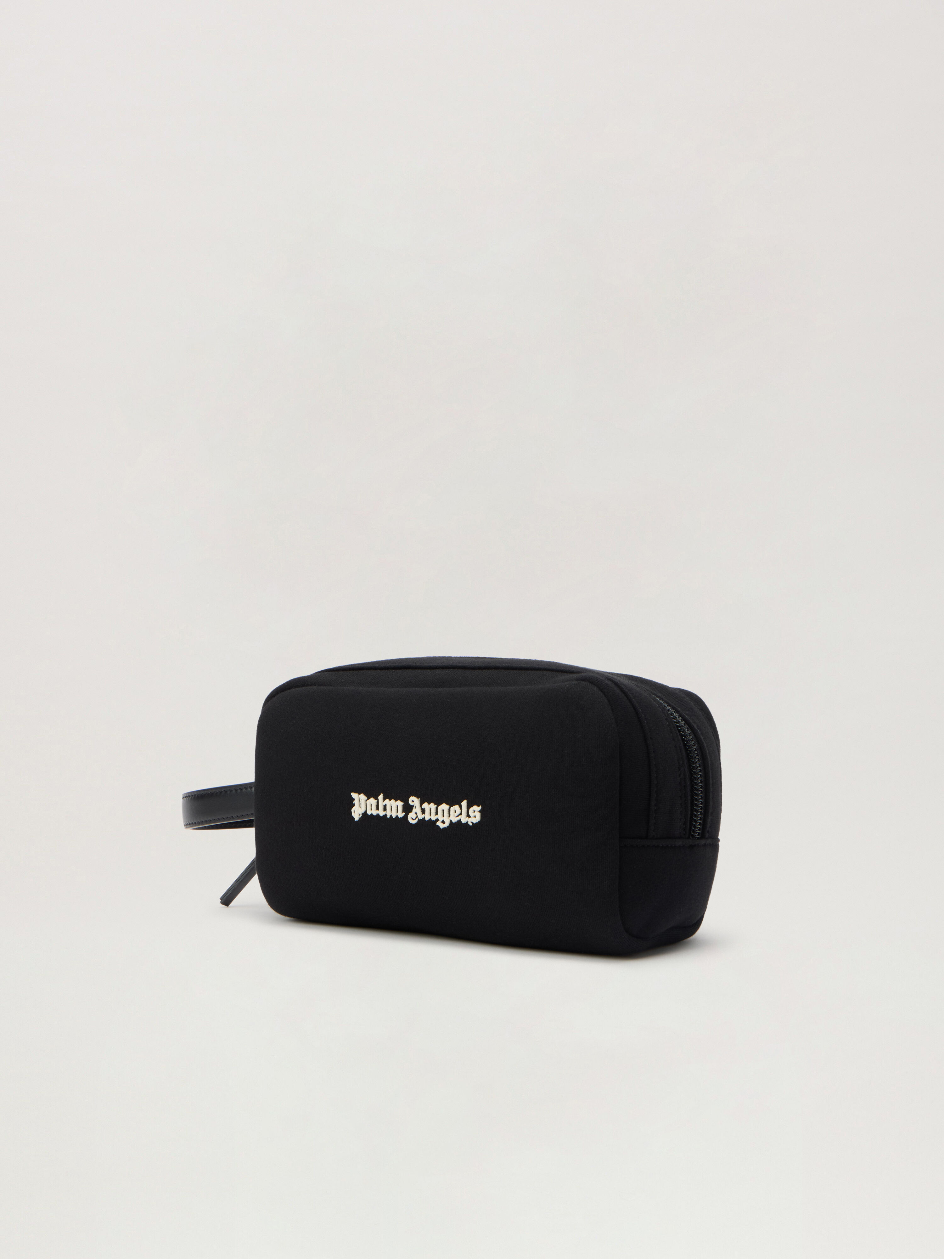 PALM ANGELS Classic Logo Pouch BLACK - OFF WHITE PMNS00AF25FLE001
