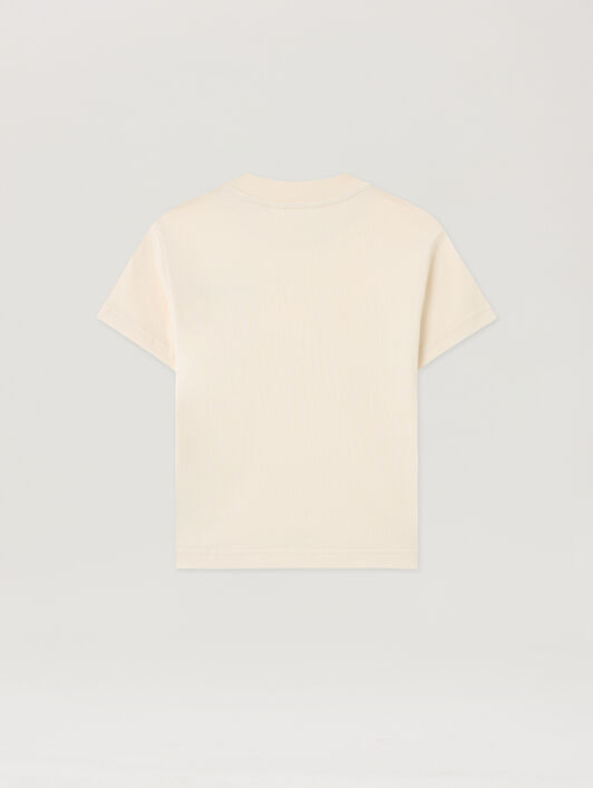 PALM ANGELS Logo. T-Shirt OFF WHITE PBAA003S26JER002