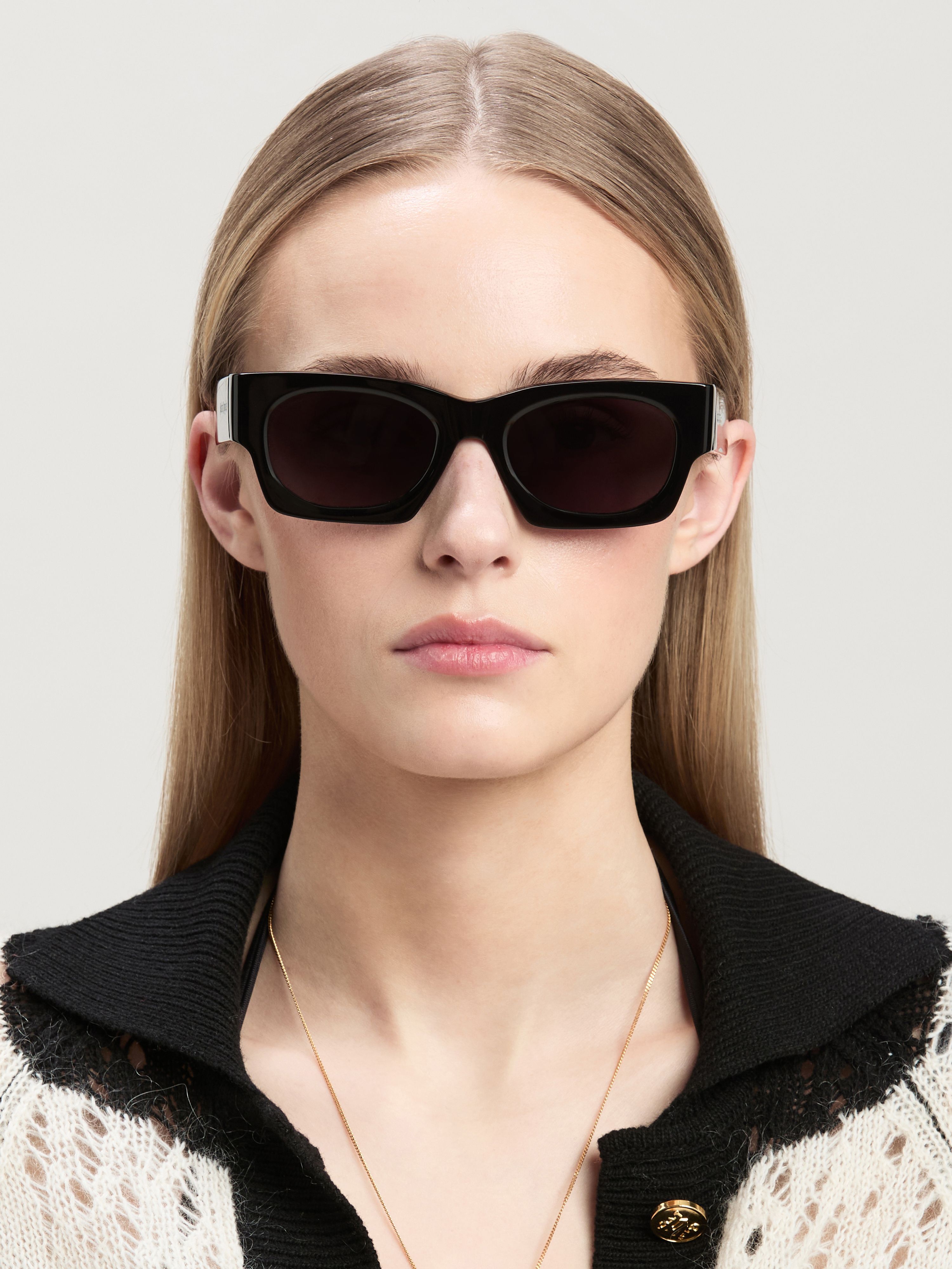 PALM ANGELS  Boodie sunglasses BLACK - DARK GREY PERI089C99PLA001