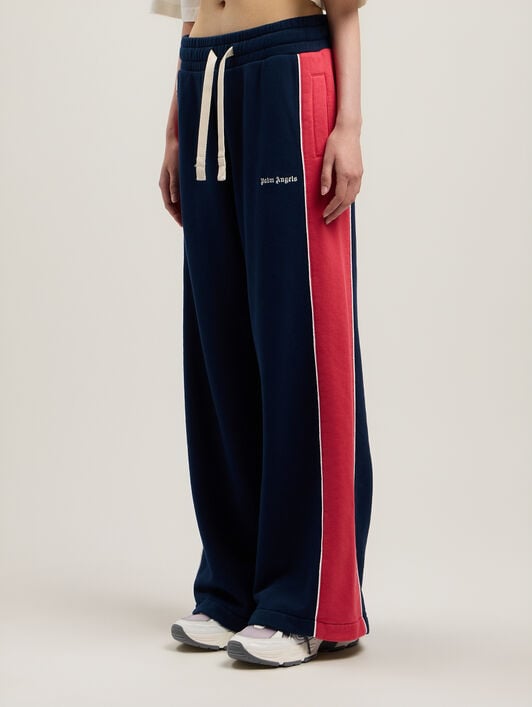 PALM ANGELS Classic Logo Sweatpants NAVY BLUE RED PWCH02AS26FLE001