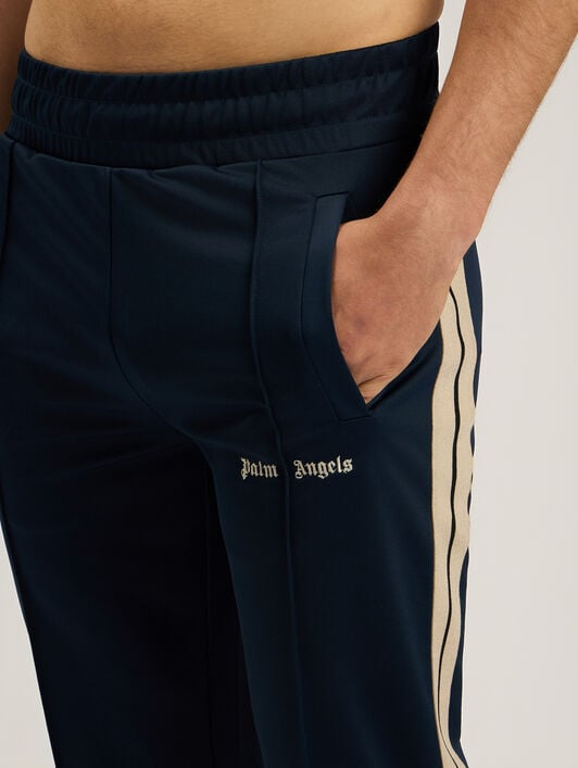PALM ANGELS Classic Logo Track Pants NAVY BLUE - OFF WHITE PAMCJ02F26FB01