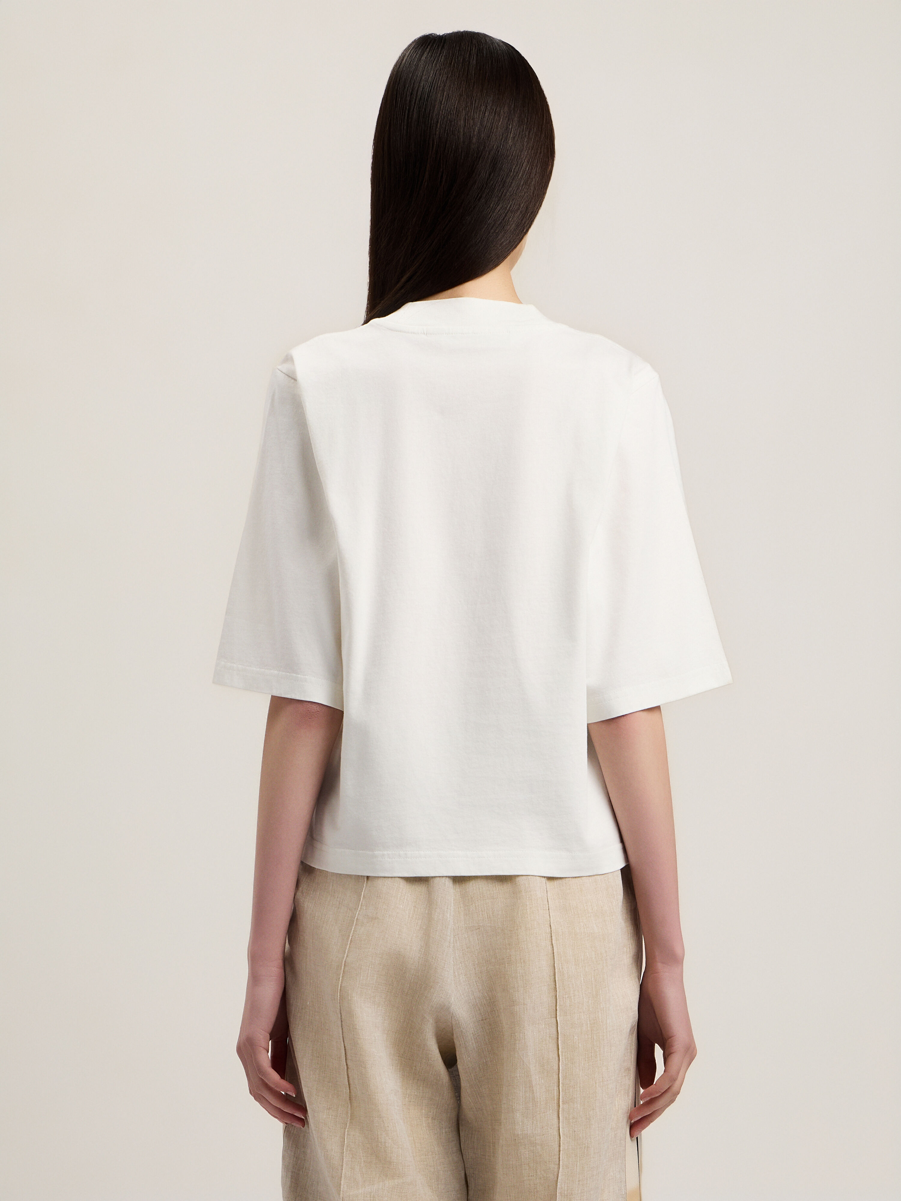 PALM ANGELS Sunset Graphic Boxy T-Shirt OFF WHITE MULTICOLOR PWAA079S26JER007