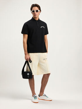 PALM ANGELS Tree Logo Crossbody Bag BLACK WHITE PMNQ01CS26FAB001