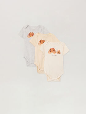 PALM ANGELS Bear Tripack Body SABBIA - OFF WHITE - GRIGIO MELANGE PB2X017S26JER001