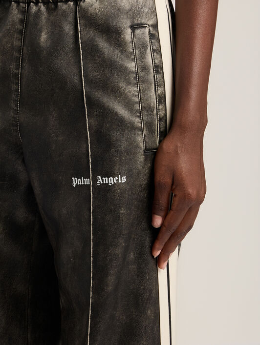 PALM ANGELS Classic Logo Track Pants VINTAGE BLACK TOFU PWJB028S26FAB002