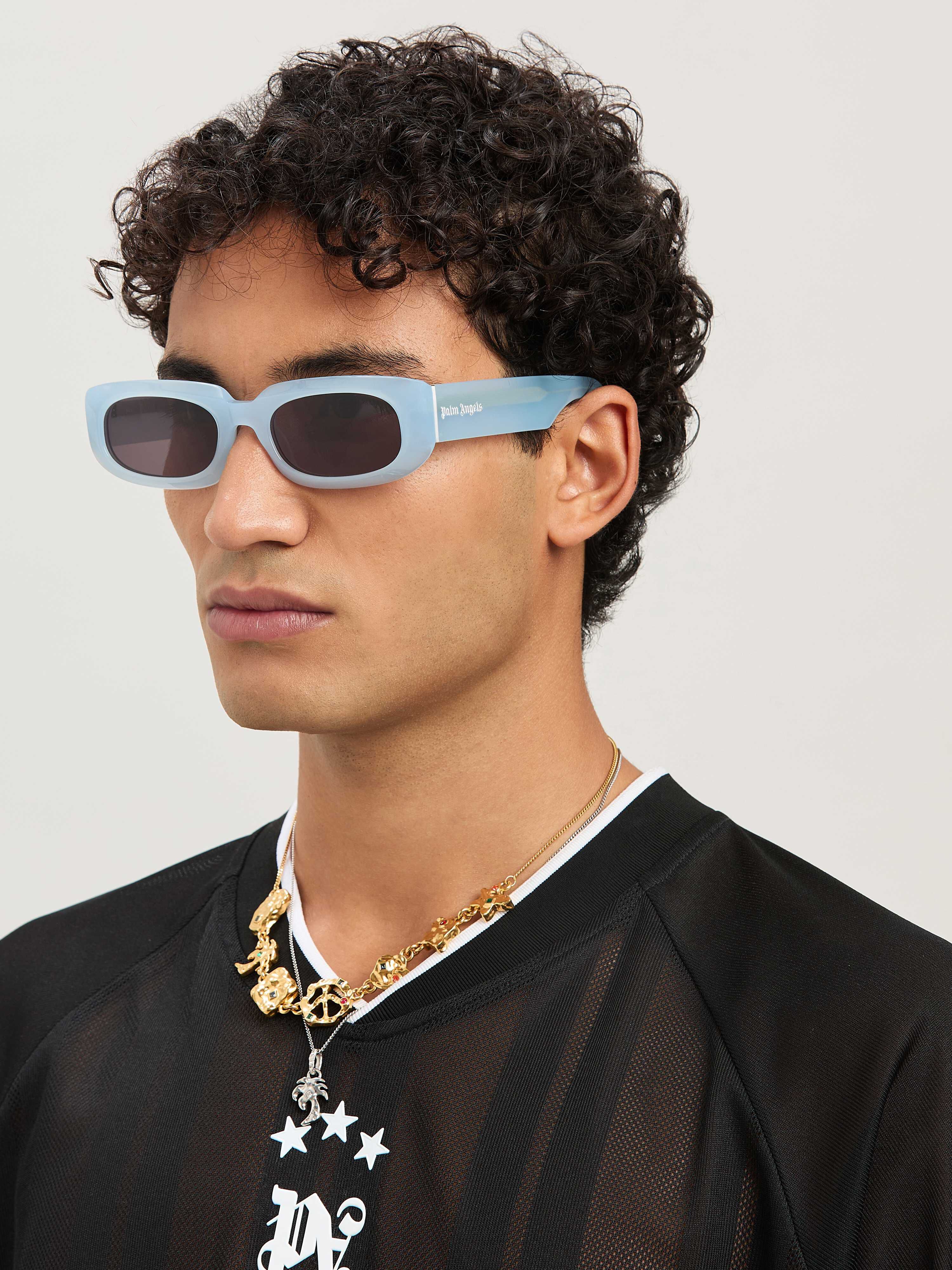 PALM ANGELS  Noah sunglasses LIGHT BLUE - DARK GREY PERI104S25PLA001