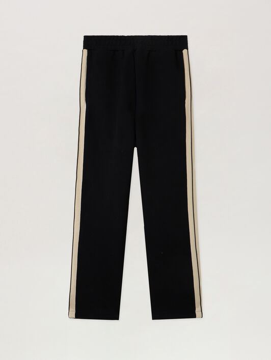 Curved Logo Track Sweatpants PALM ANGELS Curved Logo Track Sweatpants BLACK - OFF WHITE PMCH02KF25FLE001