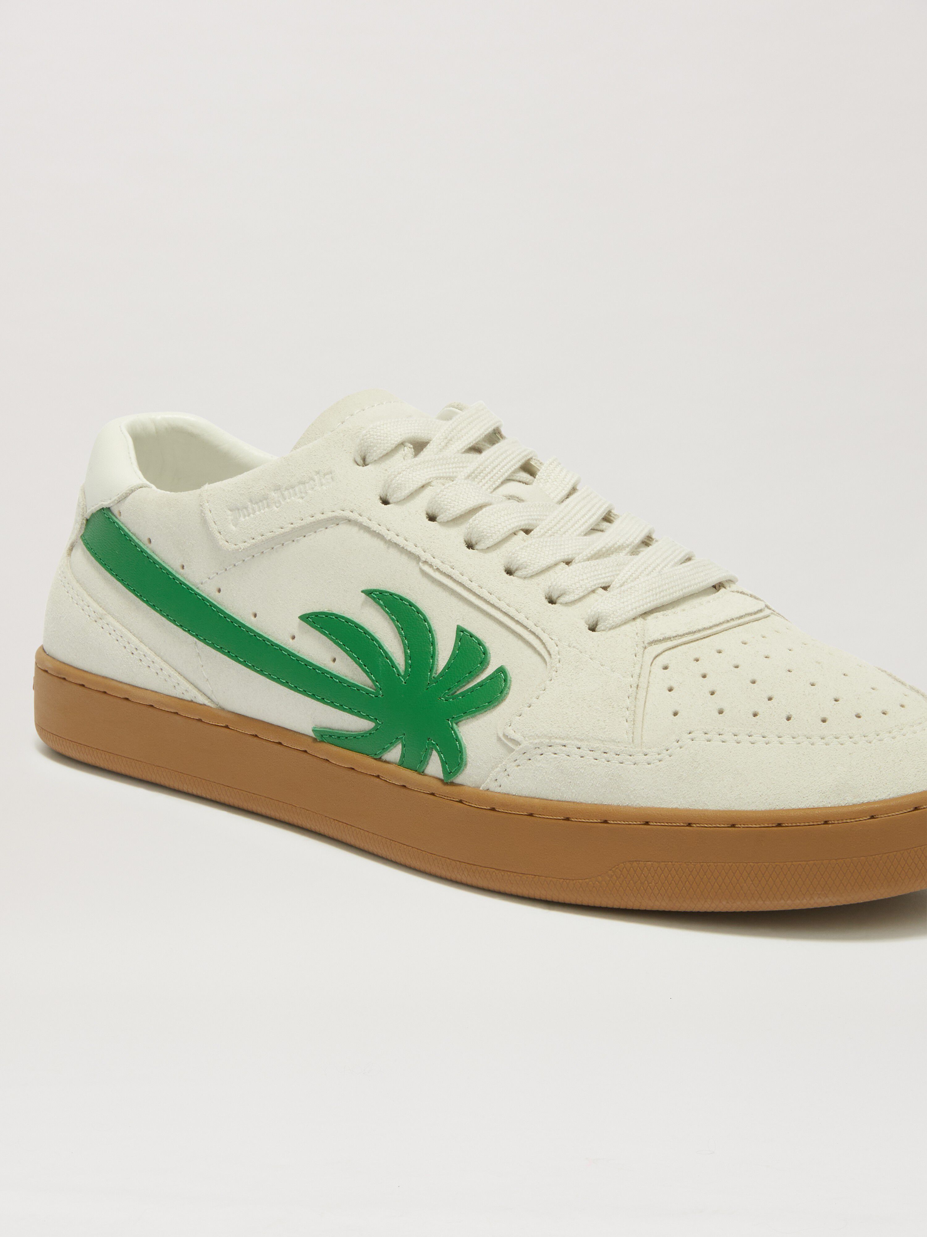 PALM ANGELS  New Palm 1 Sneaker WHITE - GREEN PMIA099S25LEA002