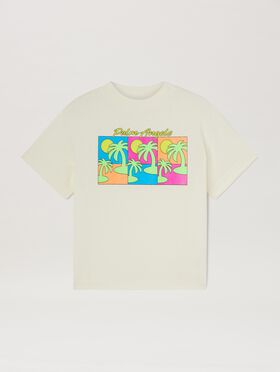 PALM ANGELS  Triple Palm T-shirt BURROVERDE FLUO PGAA002S25JER006