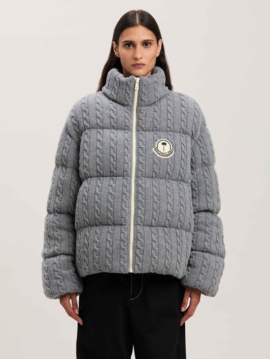 PALM ANGELS  Austru down jacket Moncler x Palm Angels GREY - WHITE PMEJ007T25KNI001