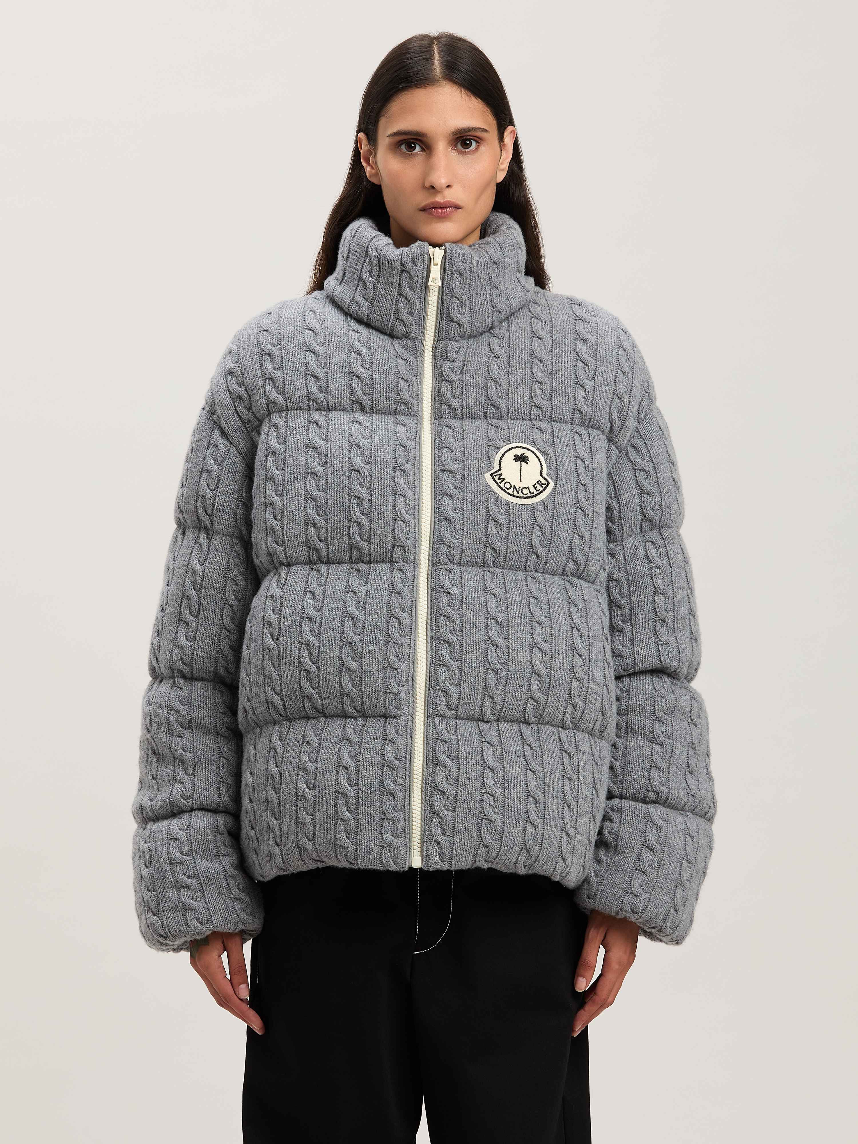 PALM ANGELS  Austru down jacket Moncler x Palm Angels GREY - WHITE PMEJ007T25KNI001
