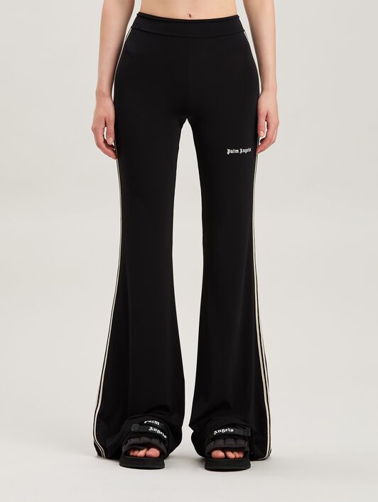 PALM ANGELS  Trainingshose mit klassischem Logo und Stickerei BLACK - OFF WHITE PWCA145S25FAB001