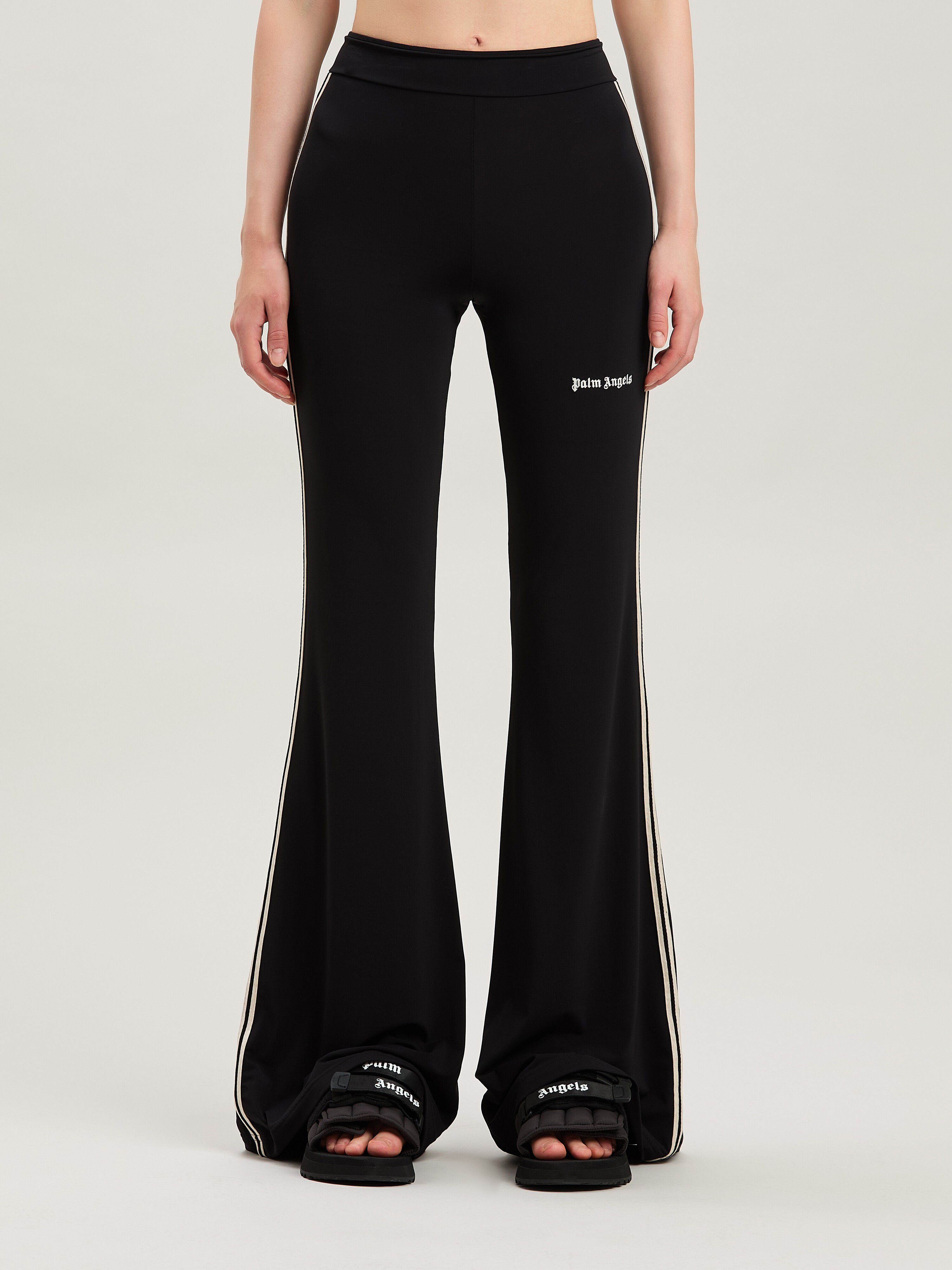 PALM ANGELS  Trainingshose mit klassischem Logo und Stickerei BLACK - OFF WHITE PWCA145S25FAB001