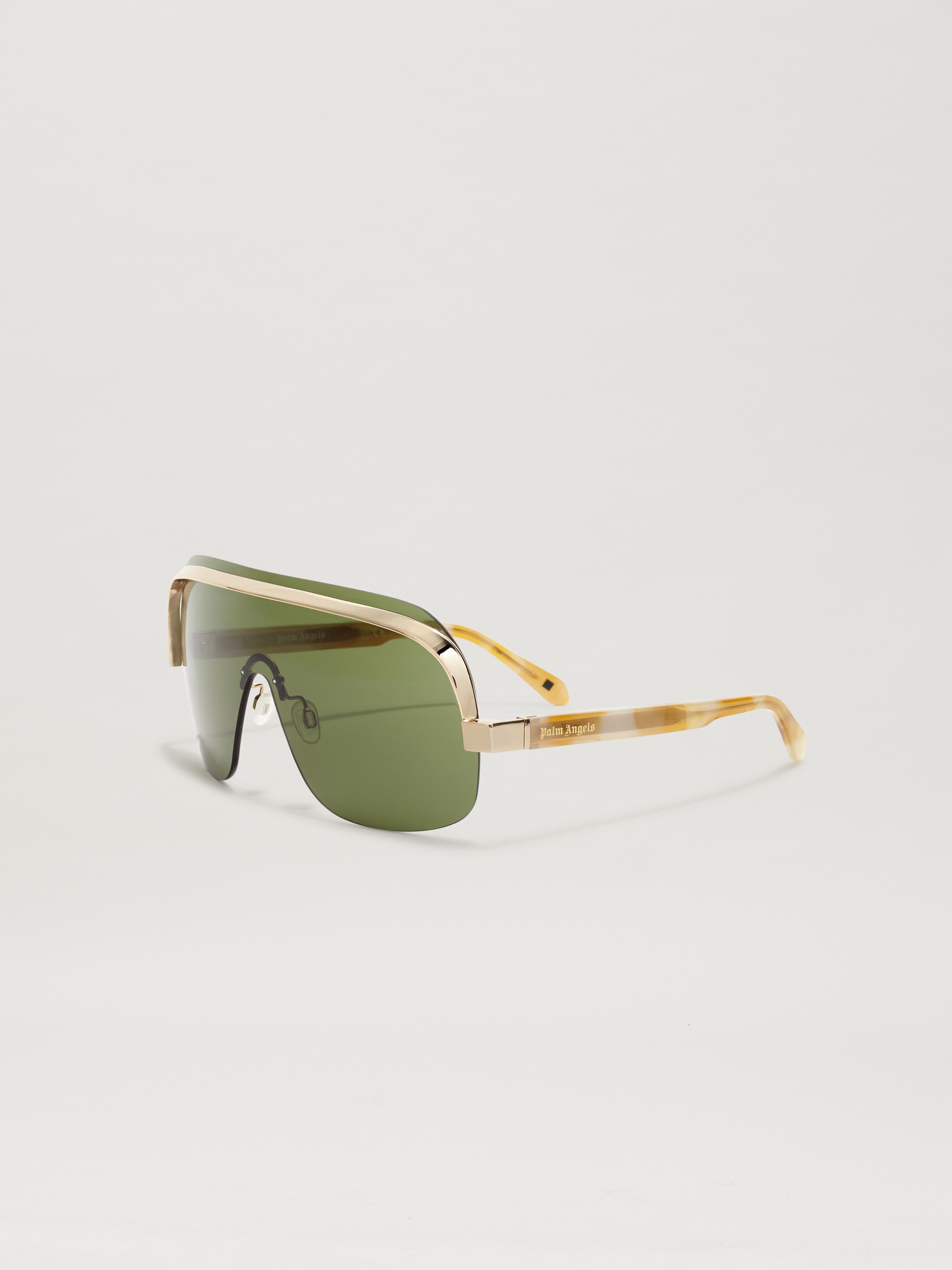 PALM ANGELS  King sunglasses HAVANA LIGHT - GREEN PERI10IS25PLA001