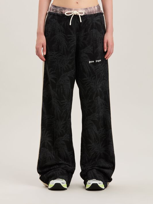 PALM ANGELS  Palms jaquaredTrack pants BLACK - OFF WHITE PWCJ016S25FAB001