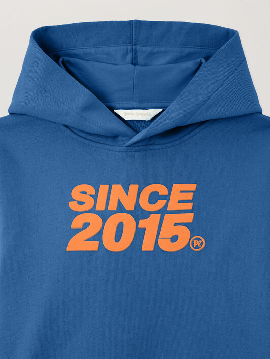 PALM ANGELS Spray Bear Hoodie BLU/BLUE PBBB012S26FLE006