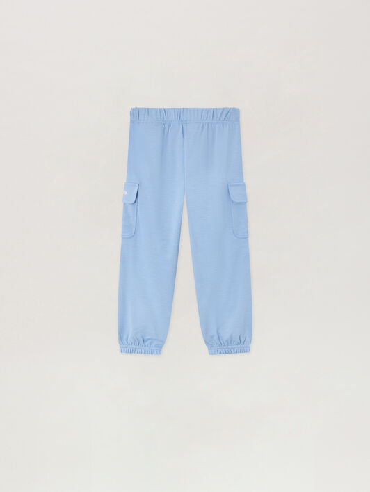 PALM ANGELS Track Cargo Sweatpant CELESTE/LIGHT BLUE PB4X005S26FLE001