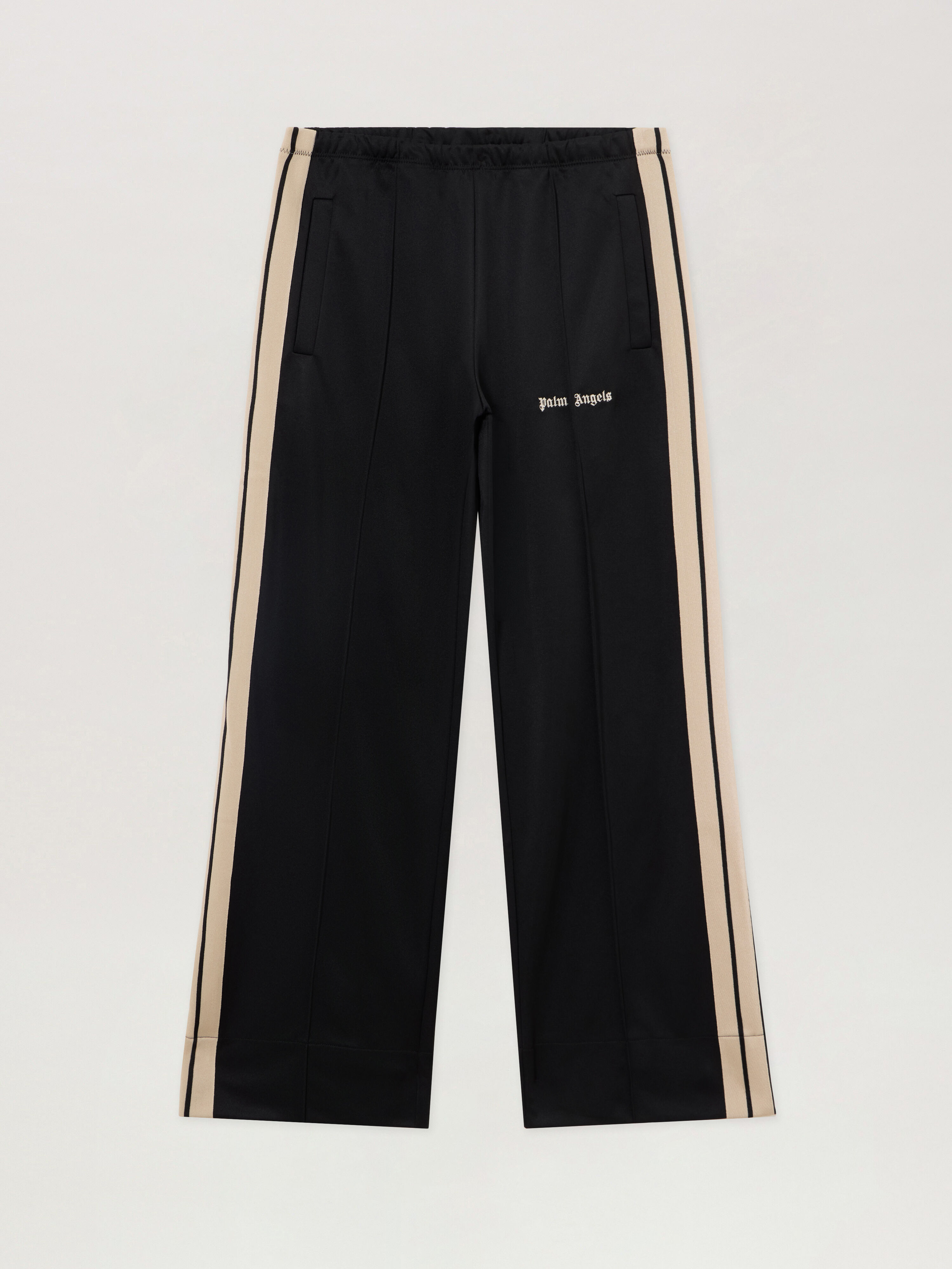 PALM ANGELS Classic Logo Loose Track Pants BLACK - OFF WHITE PAWCJ05F26FB01