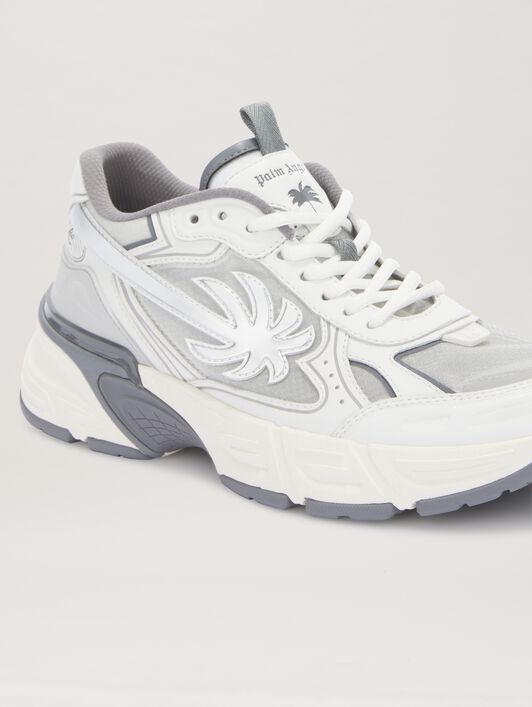 PALM ANGELS  PA 4 Leder Sneaker GREY - WHITE PMIA102S25FAB001